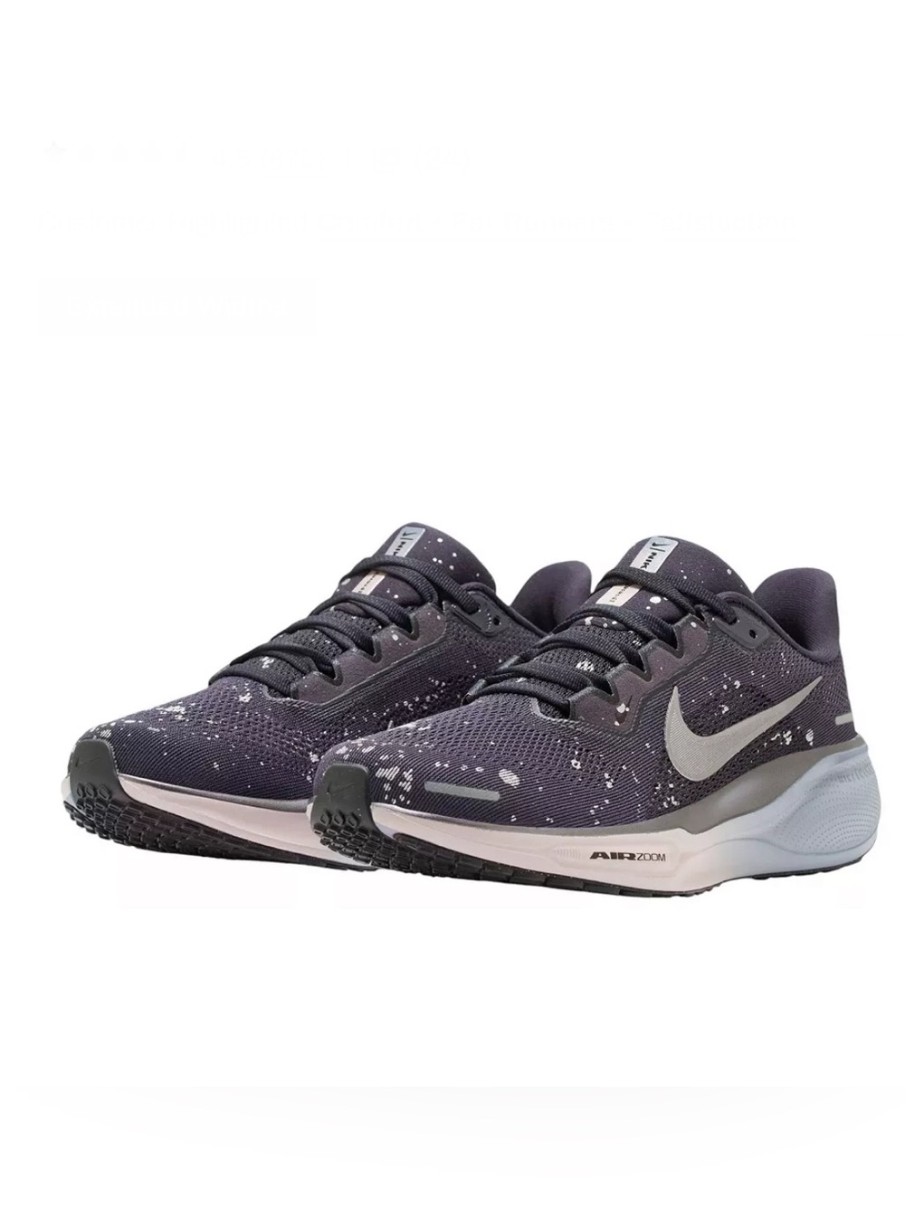 Nike Pegasus Running Shoes in Dark Purple with Light Gray Swoosh